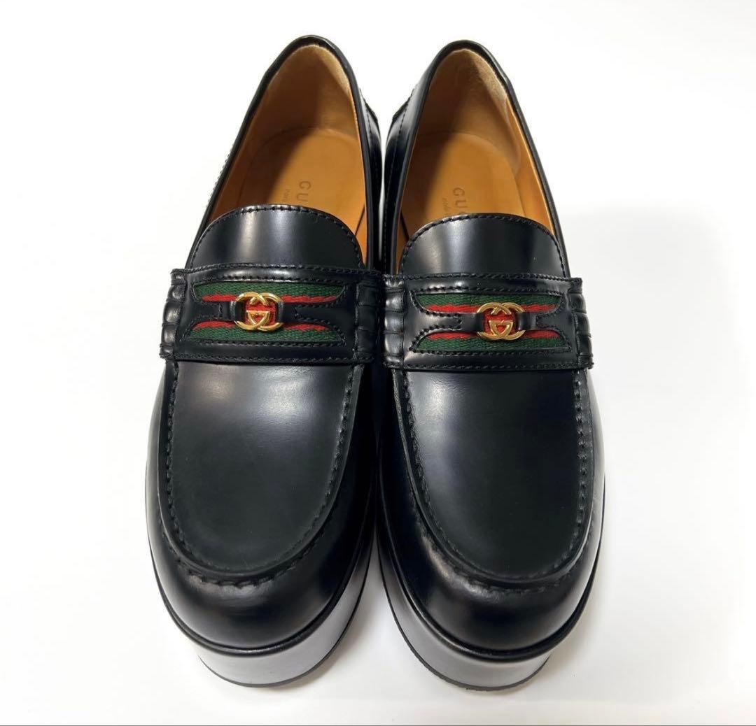 リ*ン様 GUCCI 厚底ローファー シェリーライン 35