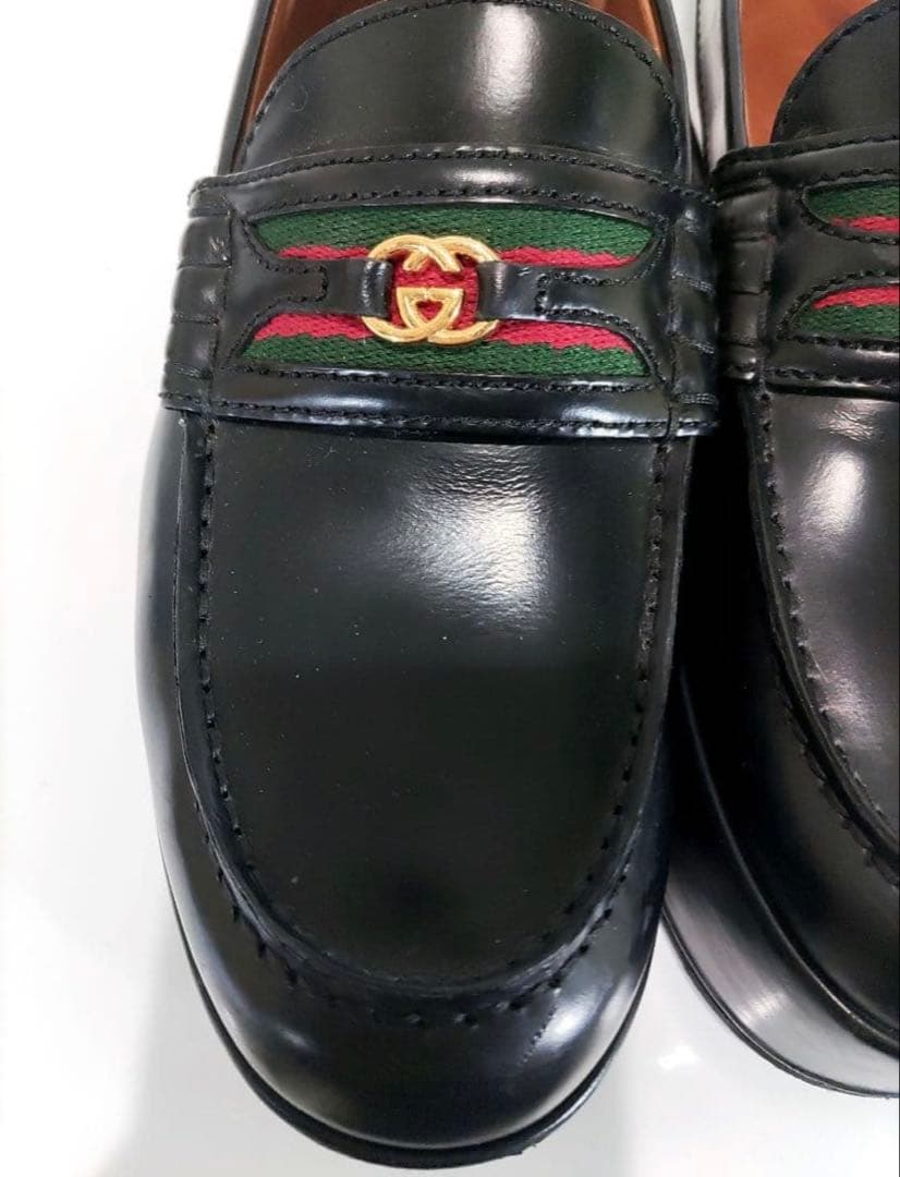 リ*ン様 GUCCI 厚底ローファー シェリーライン 35