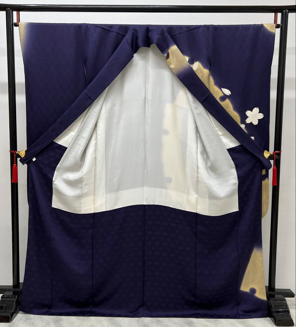 振り袖　フルセット　別誂長襦袢　結婚式　金彩加工　刺繍入り　桜　坂東八十助726