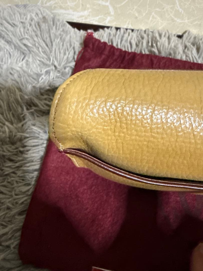 Cartier レザー クラッチバッグ ベージュ