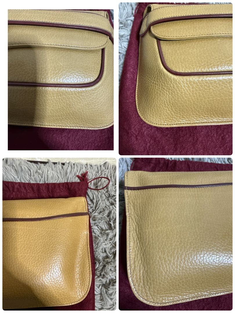 Cartier レザー クラッチバッグ ベージュ