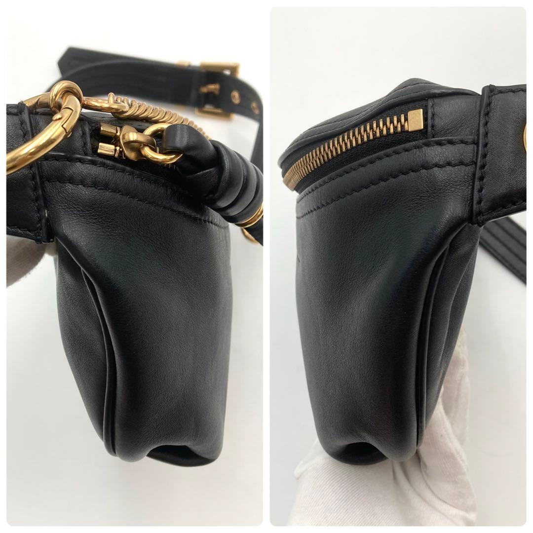 mai！超美品✨ GIVENCHY ウィップ ベルトバッグ 黒 チェーン