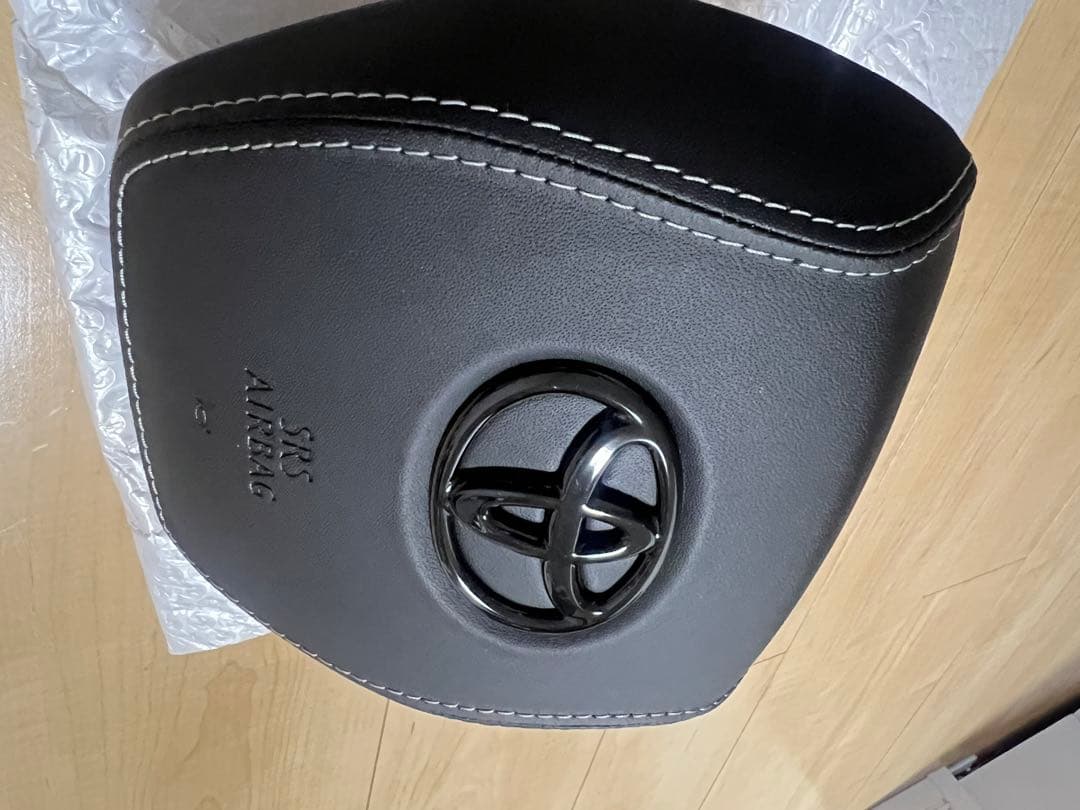 80ハリアー　エアバッグカバー SRS対応　ホーンパッド　シルバーステッチ