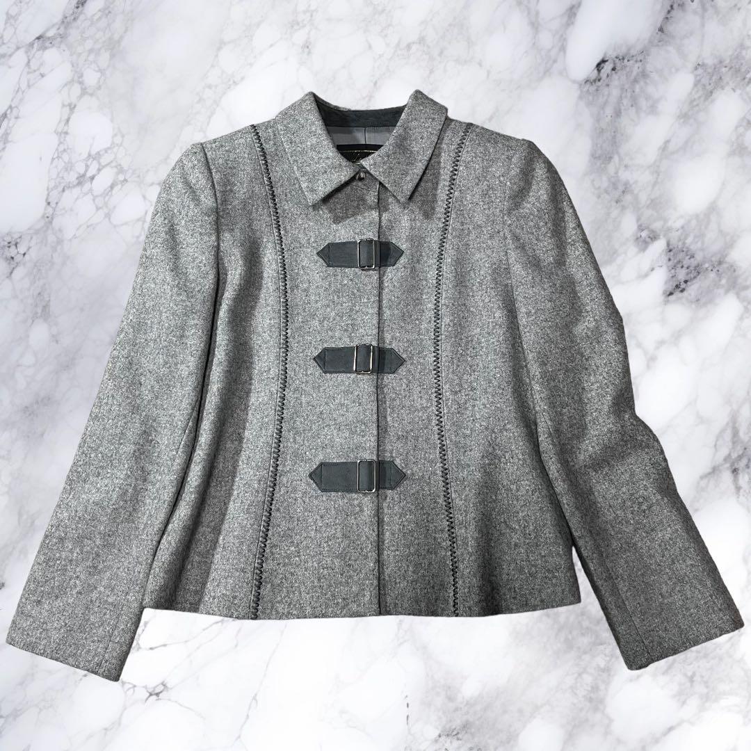 未使用タグ付き Leilian レリアン セットアップ スーツ アンゴラ ウール