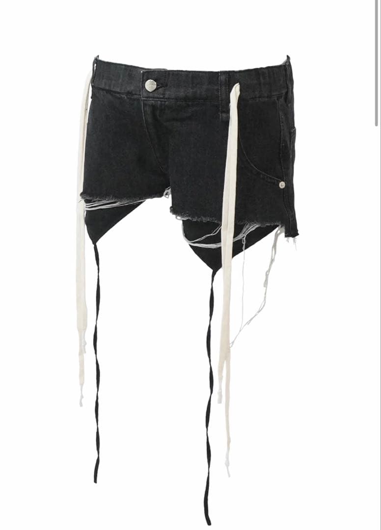 theredthread　S garter denim shorts