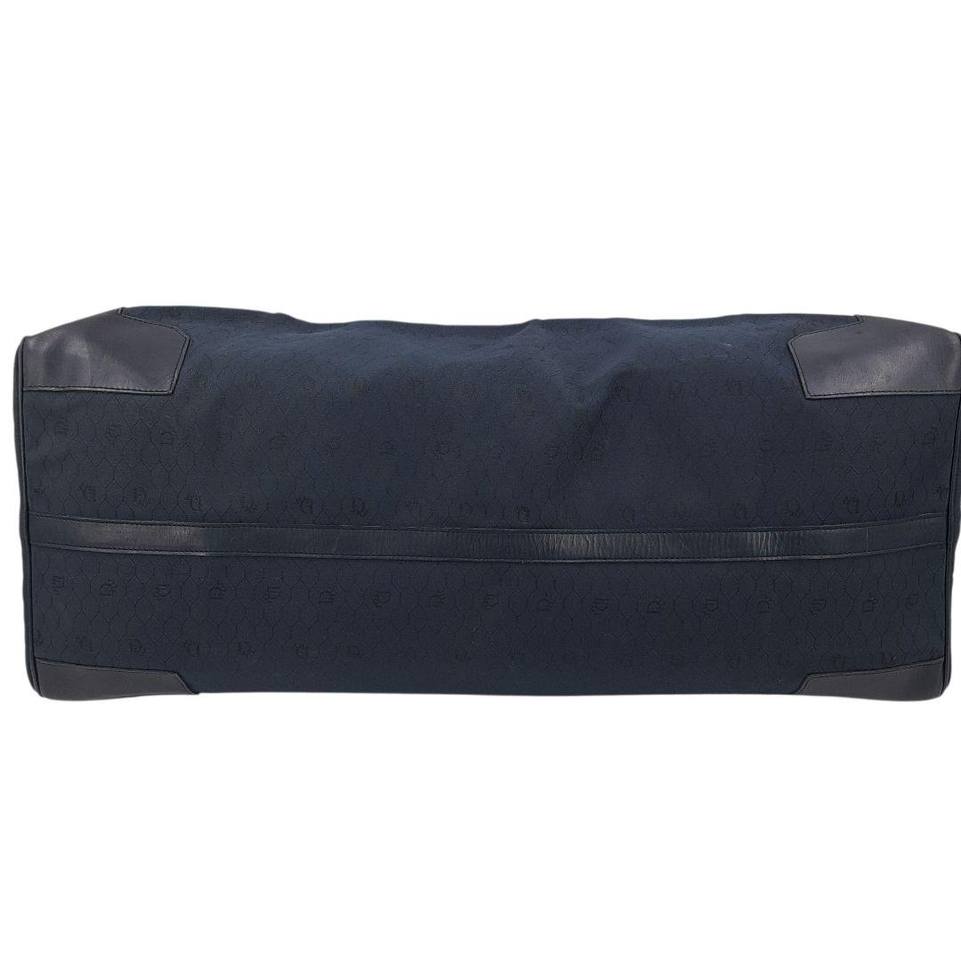 クリスチャンディオール　ボストンバッグ　ハニカム柄　大容量　キャンバス　ネイビー