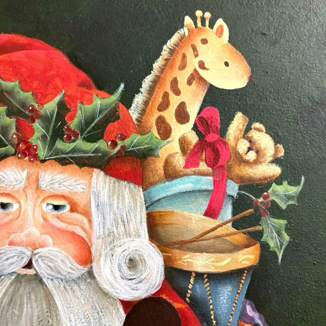 トールペイント作品　ひまわり　サンタクロース