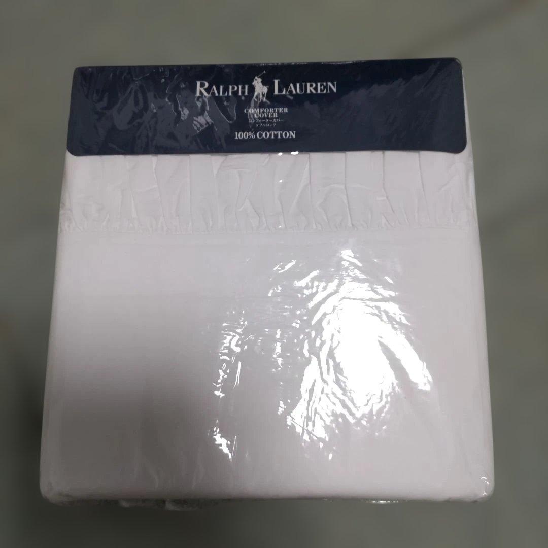 ラルフローレン　RALPHLAUREN　ホワイト　白　ダブルロング　カバー