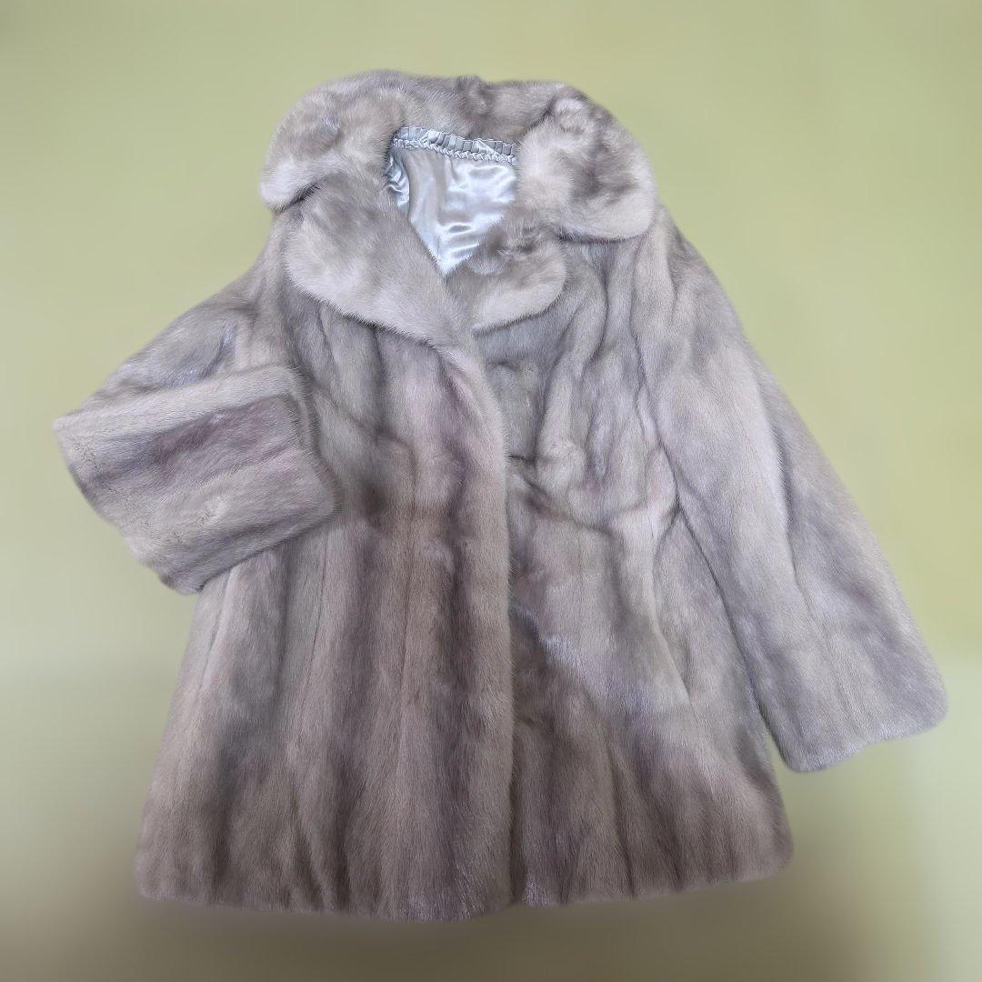 サファイアミンク ハーフコート リアルファー ミンク 高級