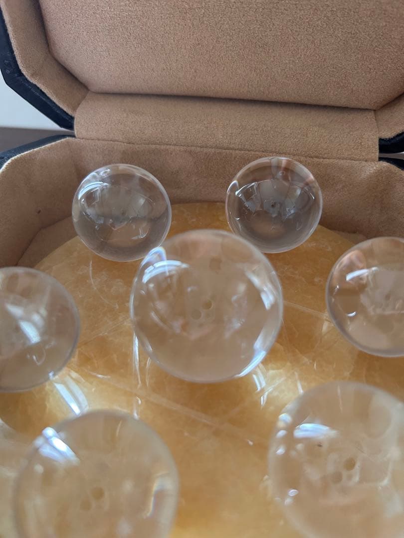 【美品・お得セット】RAJAS ラジャスリング大・小＋水晶8個＋ケース付