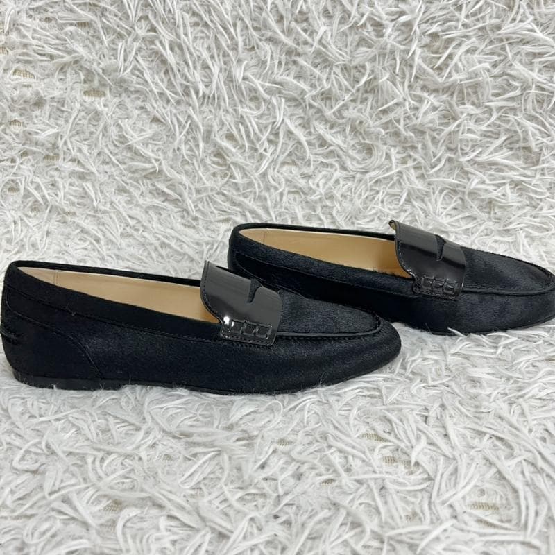 極美品 TOD’S ローファー ハラコ ブラック モカシン 36.5