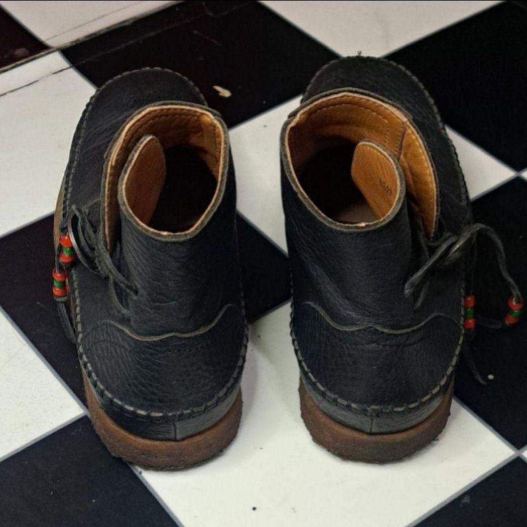 TMT コンチョ　レザー　モカシンブーツ　クレープソール　9