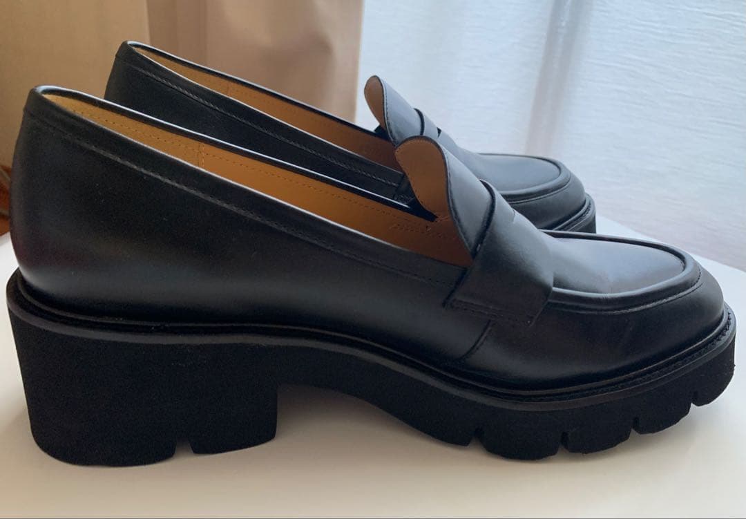 Macintosh ブラックレザー ローファー　　25㎝