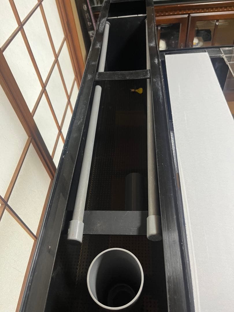 アクリル水槽 1200 4面黒・上部濾過・コーナーカバー・蓋！