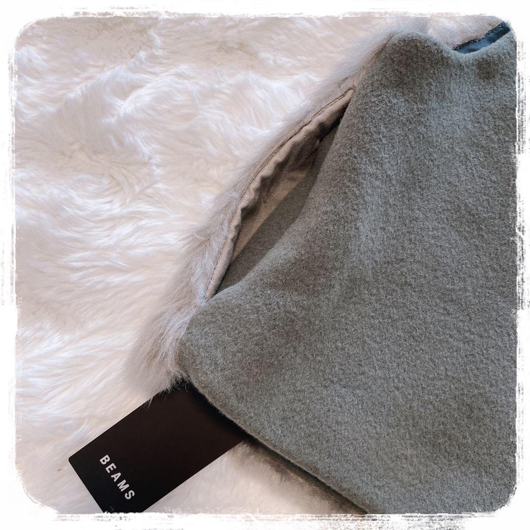未使用タグ付 Demi-Luxe BEAMS ファー ベスト グレー ビームス