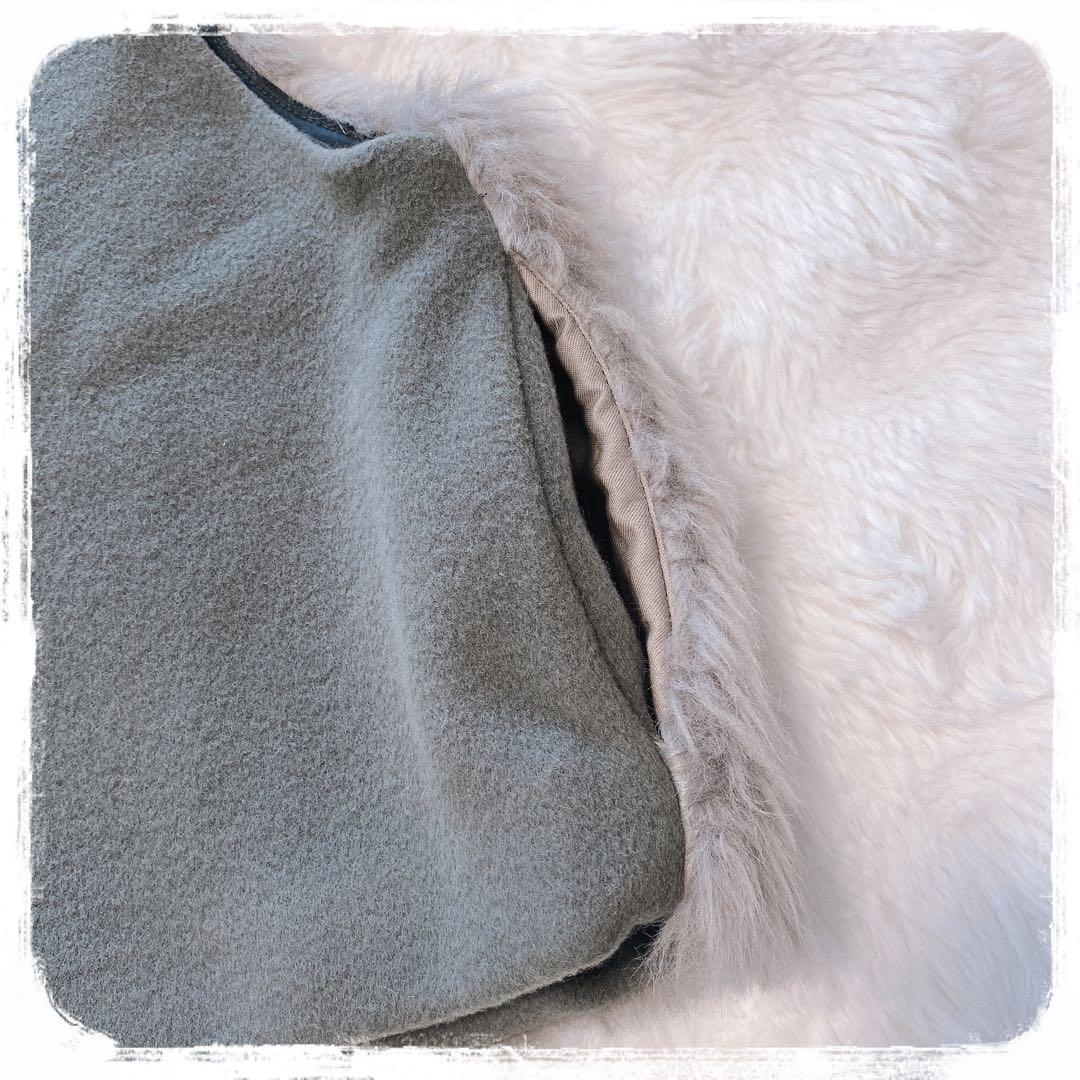 未使用タグ付 Demi-Luxe BEAMS ファー ベスト グレー ビームス