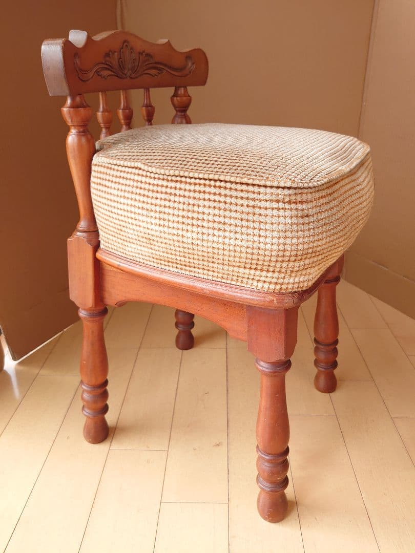 アンティーク 木製椅子 コスメティックチェア ウッドチェア