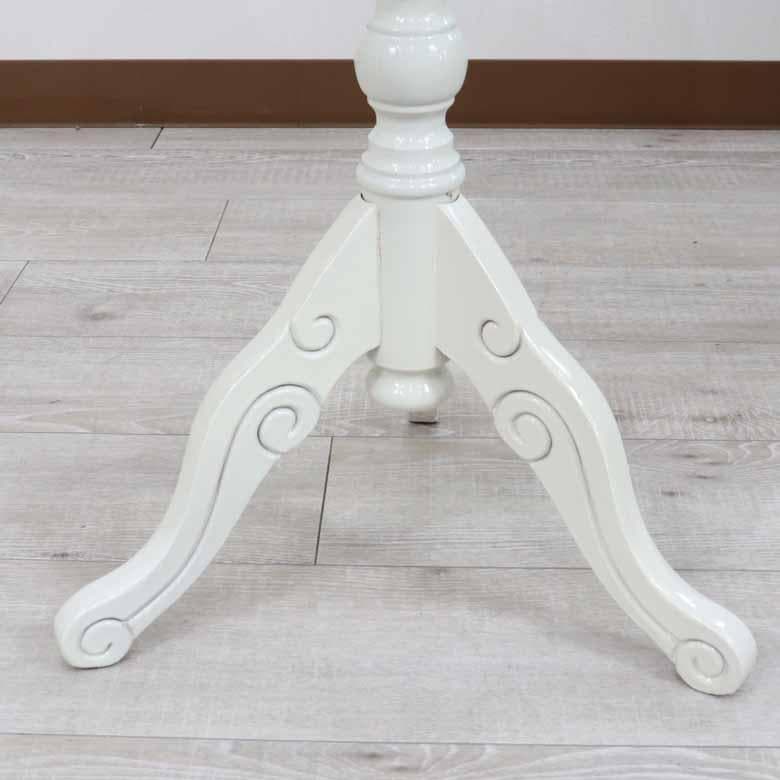 ティーテーブル イタリア ナチュラル/ホワイト 象嵌 カフェテーブル