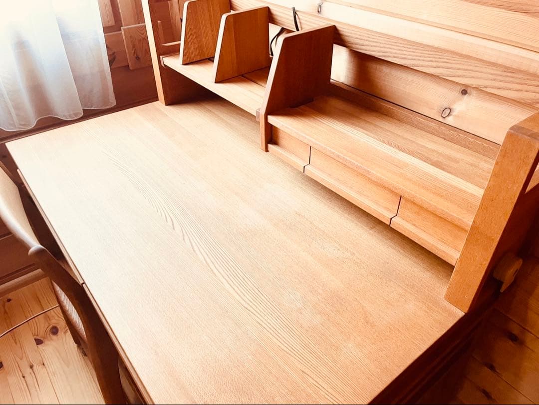 マルニ木工　天然木　学習机　デスク　高級学習机