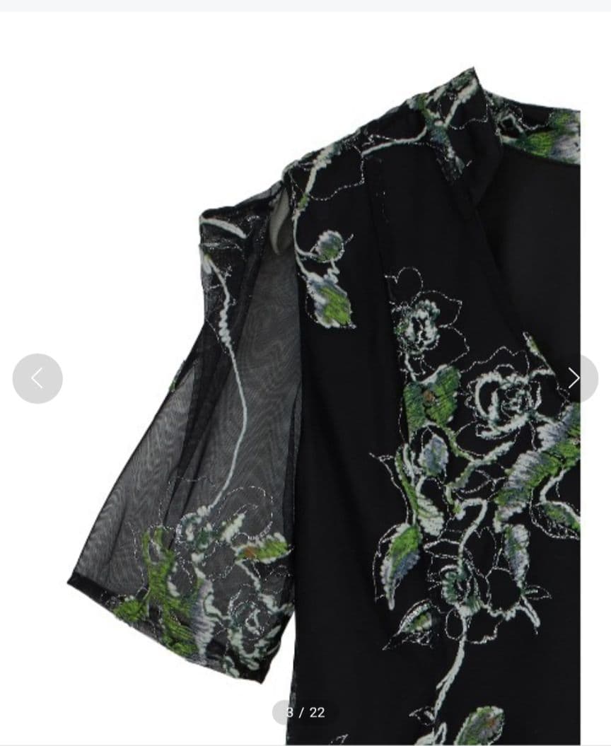 【美品】2WAY WILD ROSE CANVAS ART DRESS　Sサイズ