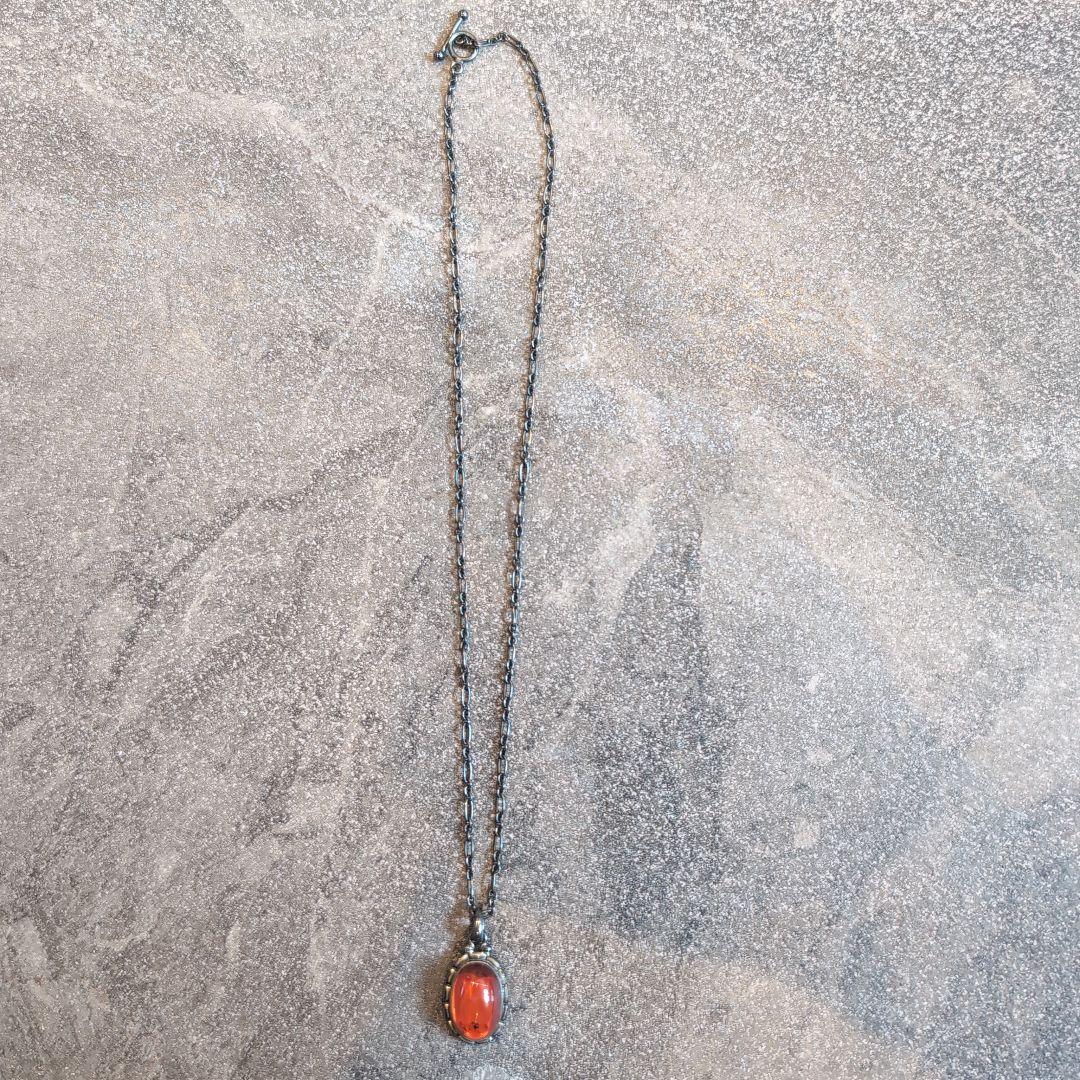 ジョージジェンセン　イヤーペンダント琥珀 2001年製