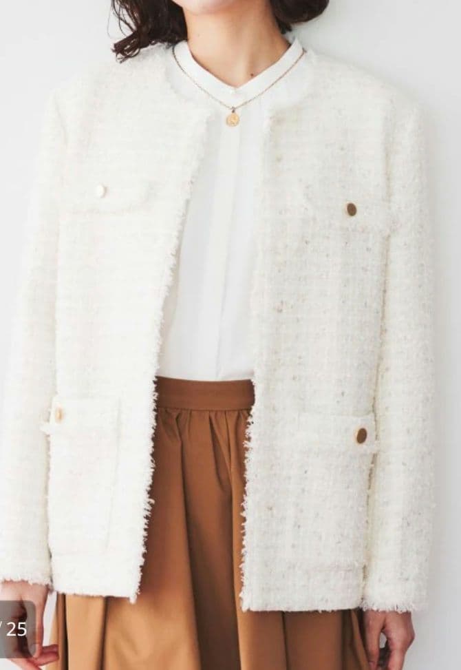 UNTITLED　ファンシーツイード ジャケット　L