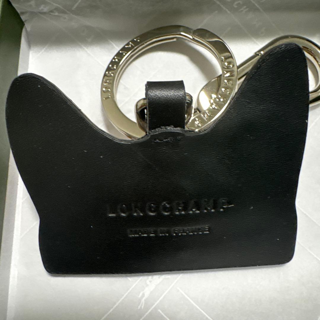 【本日発送】LONGCHAMP 猫の顔 レザー チャーム