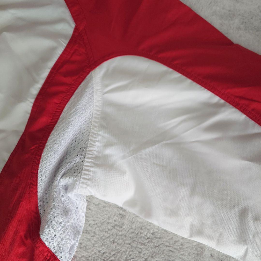 タグ付き SSK セットアップ ウインドブレーカー XOサイズ 白赤