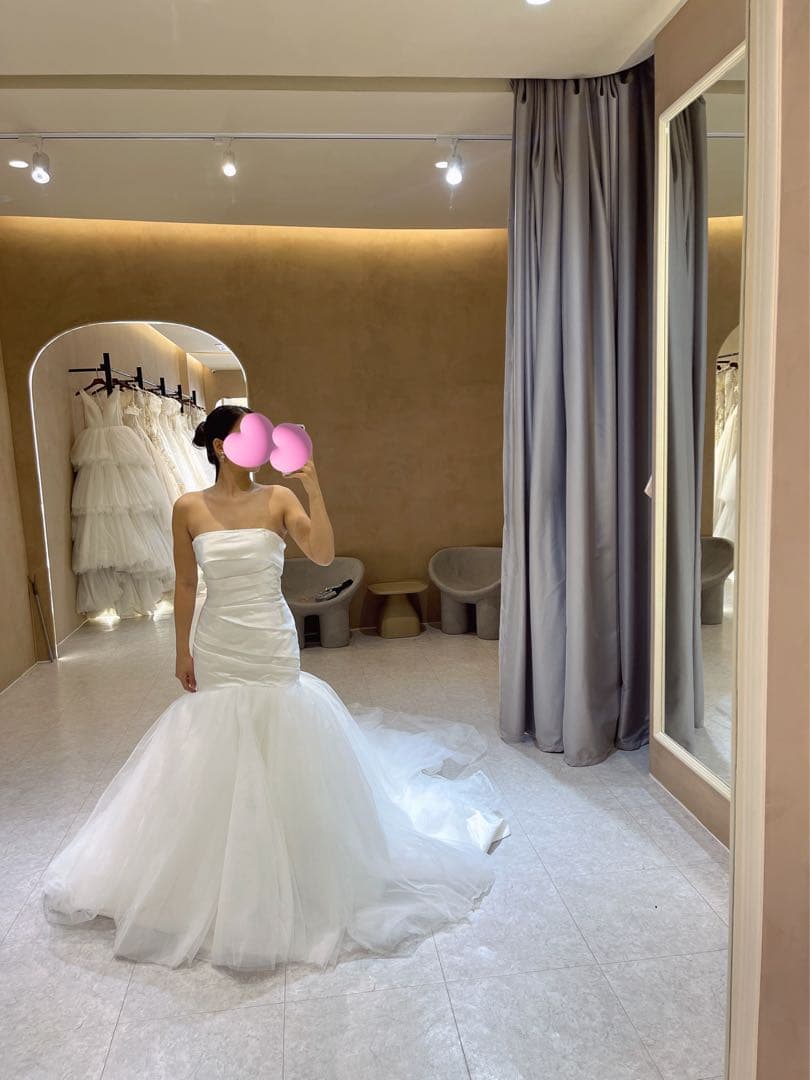 ウェディングドレス　結婚式　前撮り　マーメイドドレス　白