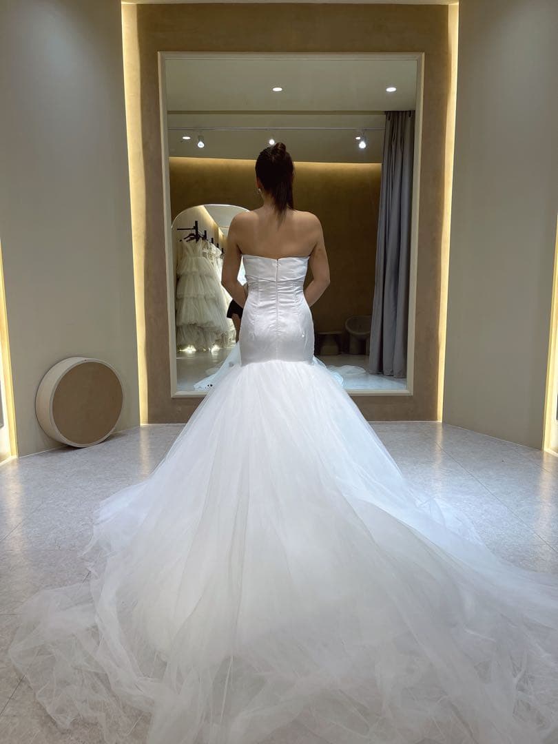 ウェディングドレス　結婚式　前撮り　マーメイドドレス　白