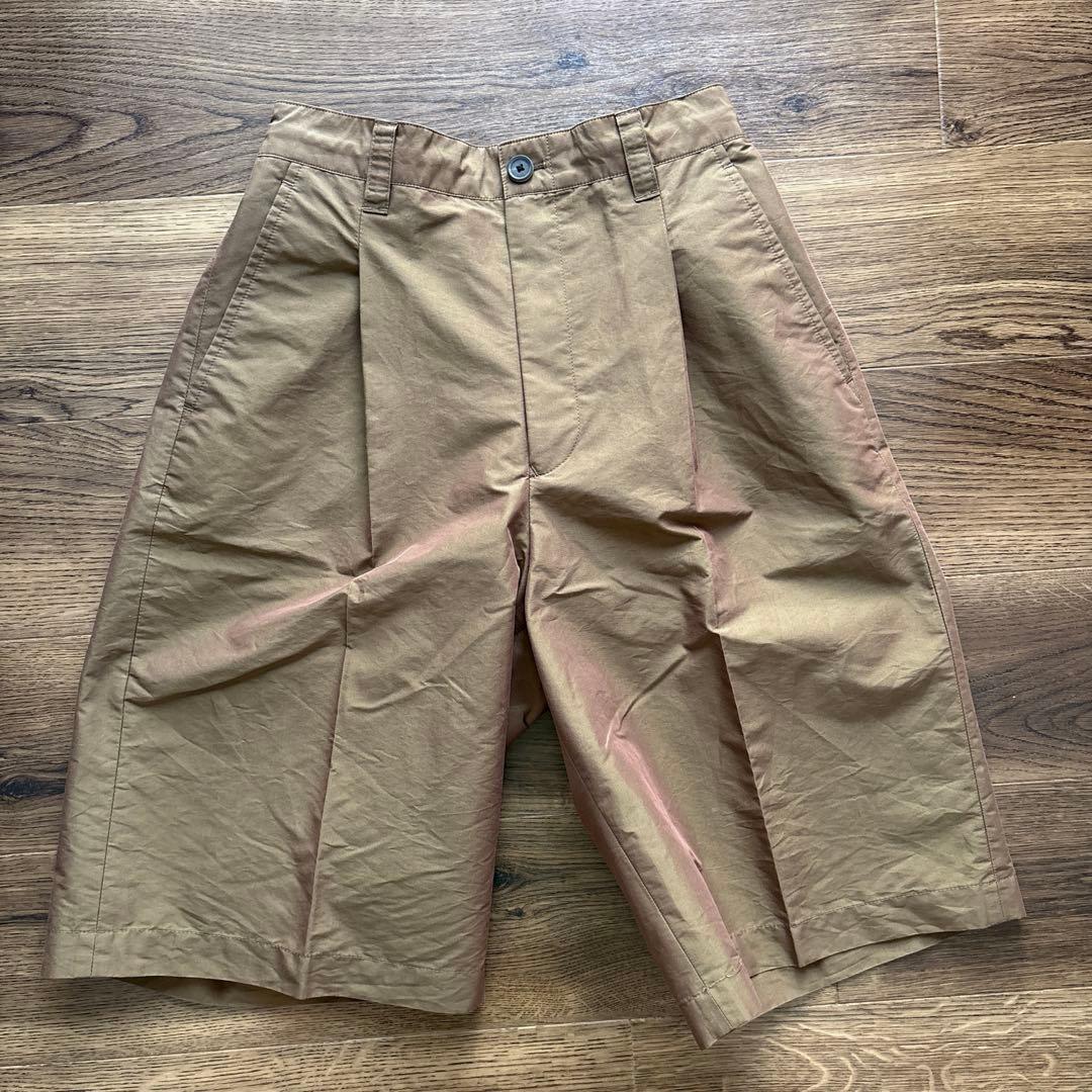 ユニセックス マルチファブリック シャンブレー ワイド ショーツ