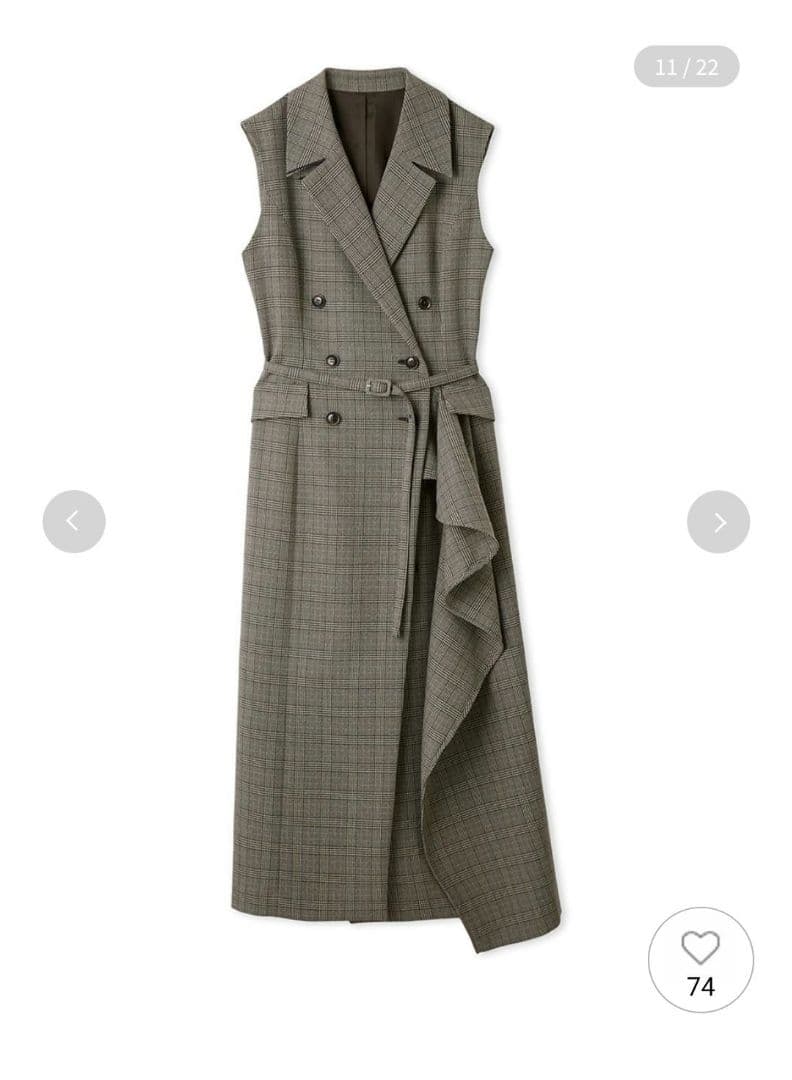 FRAY I.D ダブルブレストアシメデザインワンピース