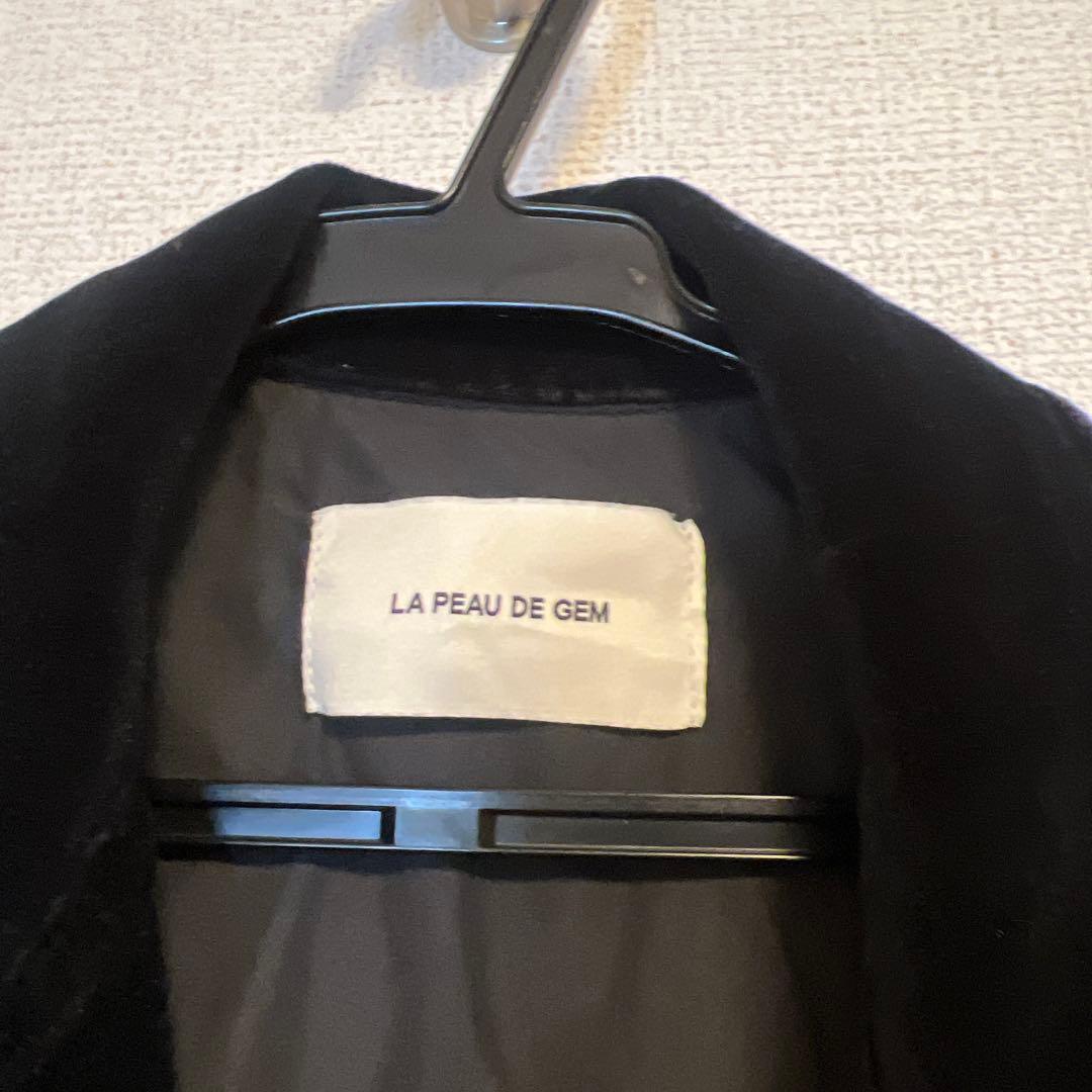 【LA PEAU DE GEM】 ジップアップベロアブルゾン