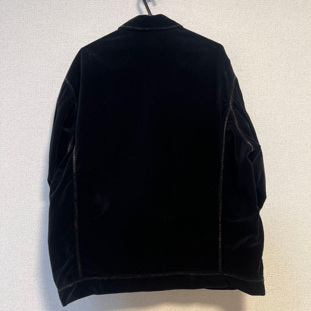 【LA PEAU DE GEM】 ジップアップベロアブルゾン