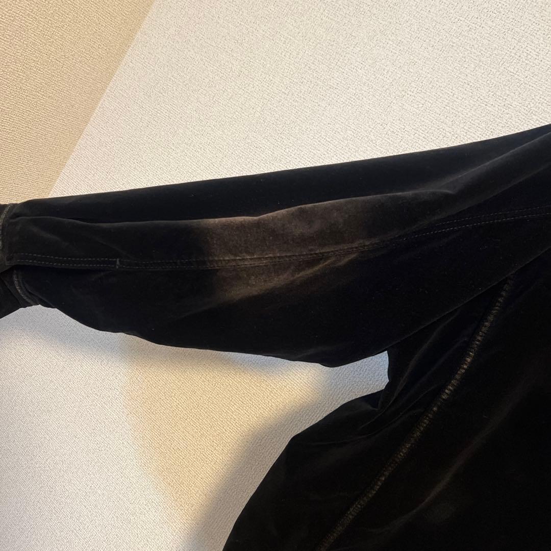 【LA PEAU DE GEM】 ジップアップベロアブルゾン