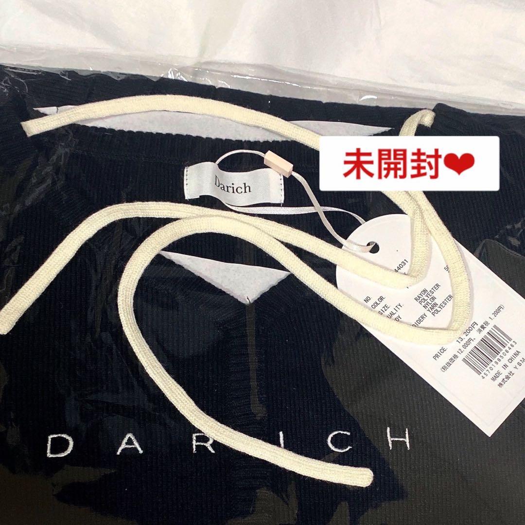 新品未開封　ダーリッチ　ウエストオープンリボンデザインニットミニワンピース　F黒