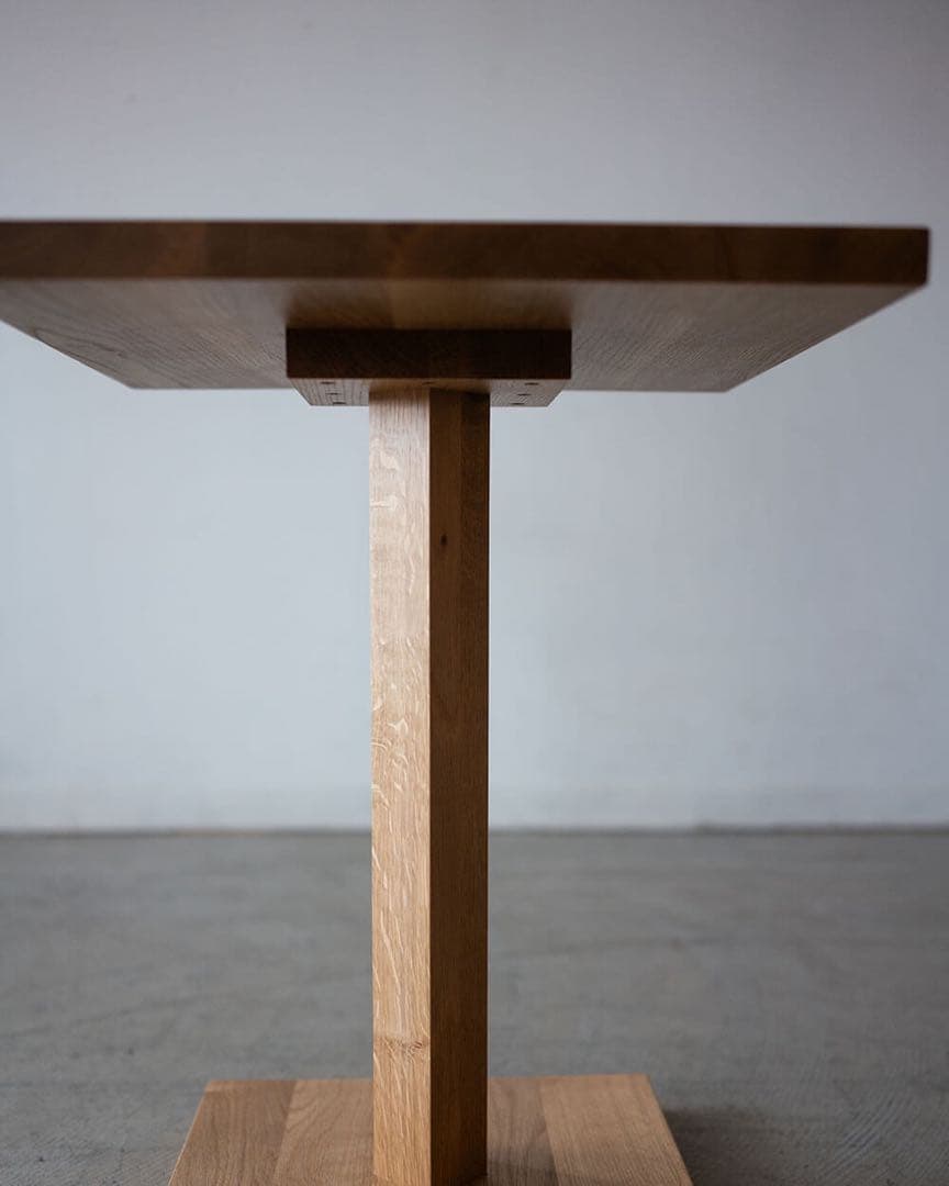 サイドテーブル43 カク ナラ材オイル塗装　オーク