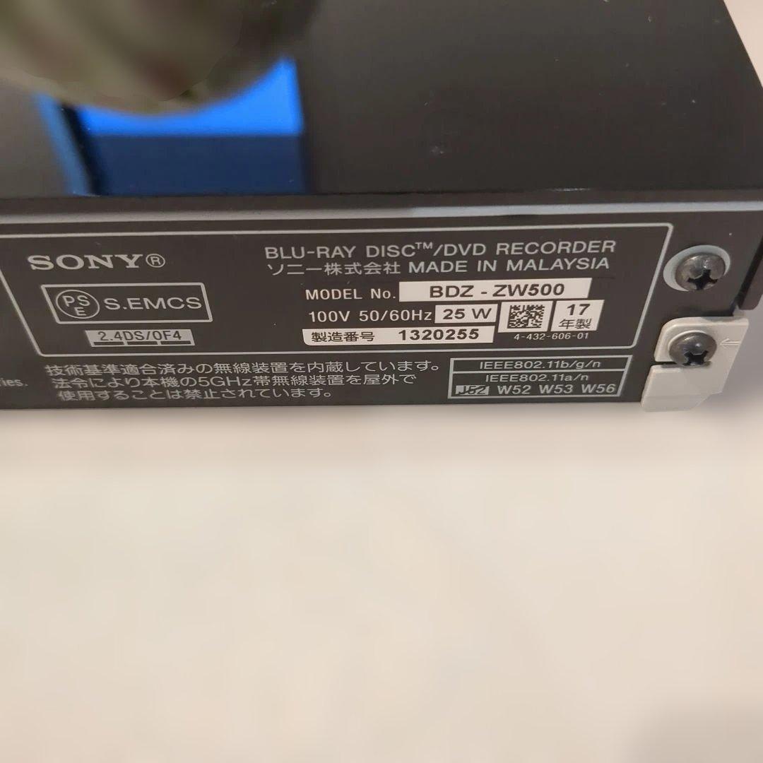 SONY ソニー Blu-rayレコーダー BDZ-ZW500
