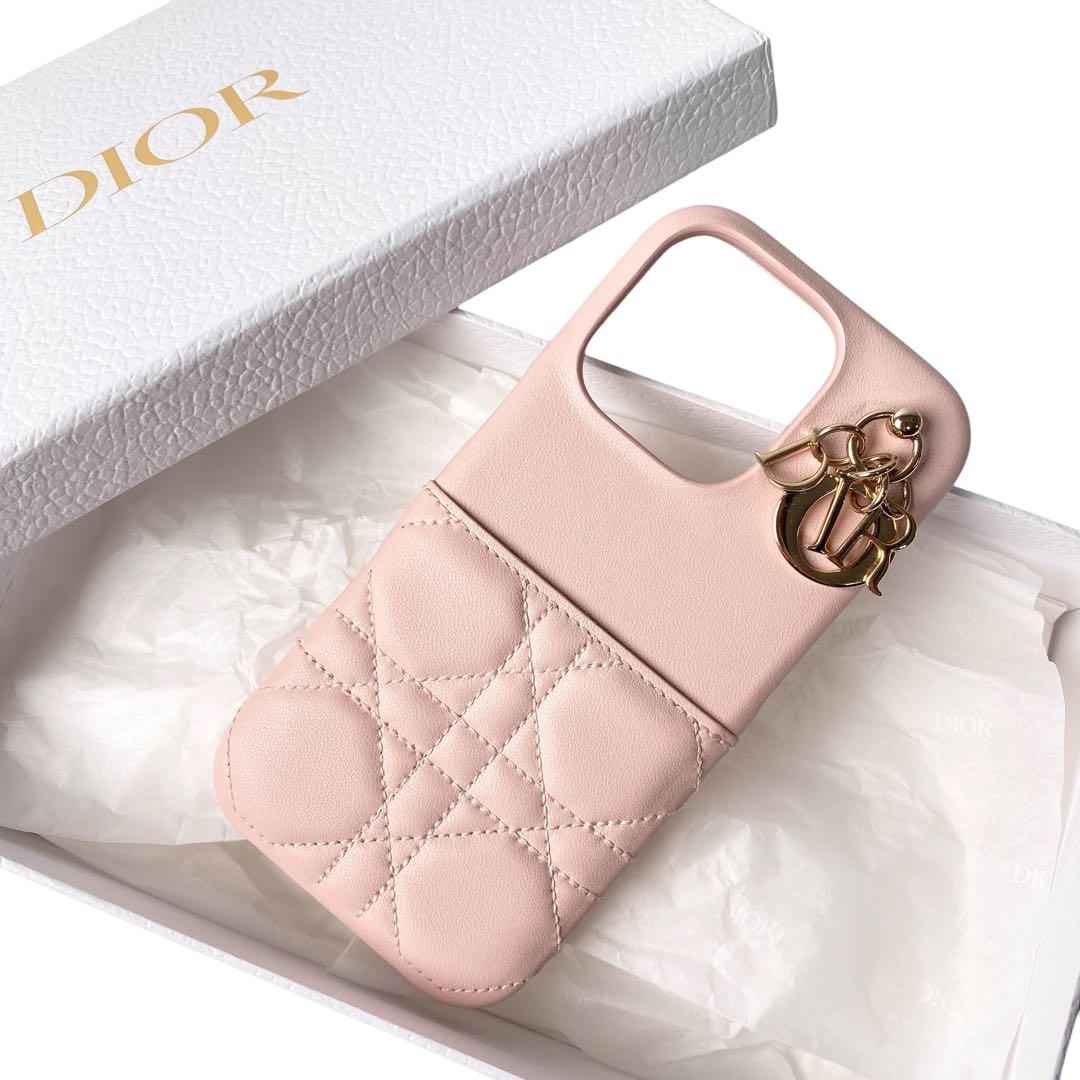 未使用 Lady Dior カナージュ iPhone15pro スマホケース