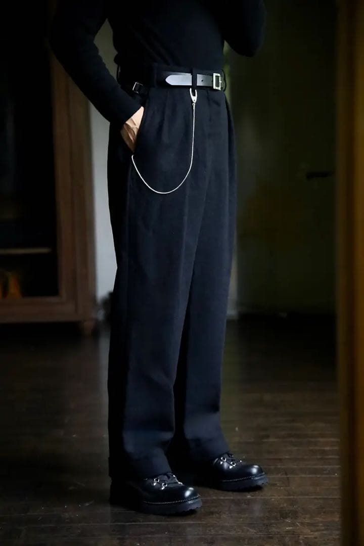 アプレッセ　ツイードトラウザー　4 ブラック