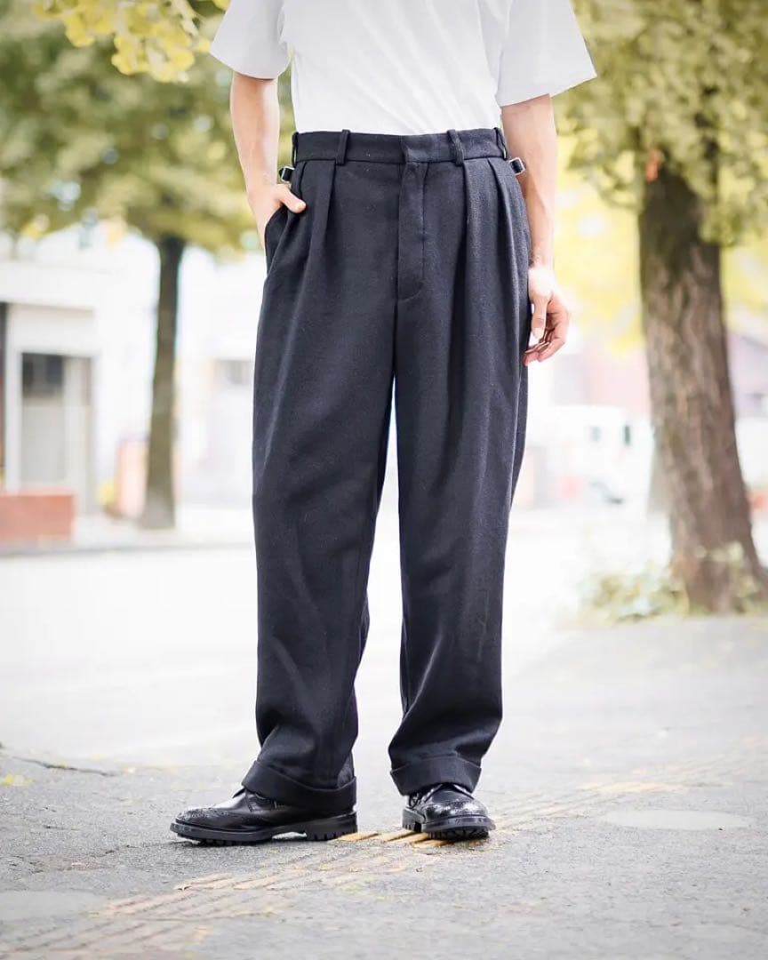 アプレッセ　ツイードトラウザー　4 ブラック