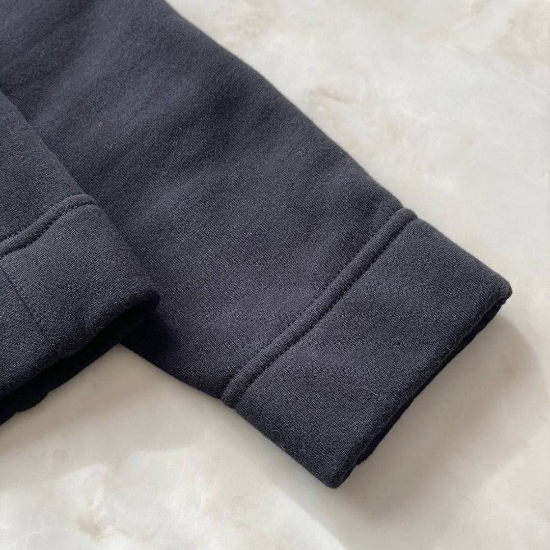 【新品同様】HERMES ハーフジップパーカー ブラック Lサイズ　セリエボタン