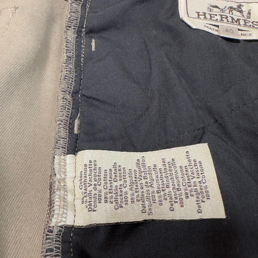 HERMES◆ ストレートカットジーンズ ブラウン