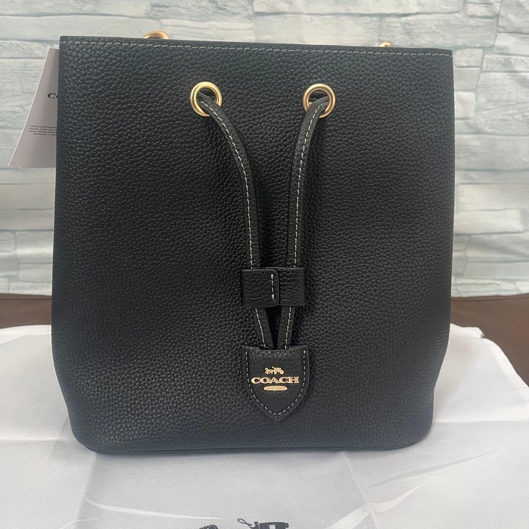 ★新品未使用★COACH コーチ ローアン バケット バッグ 黒 ブラック