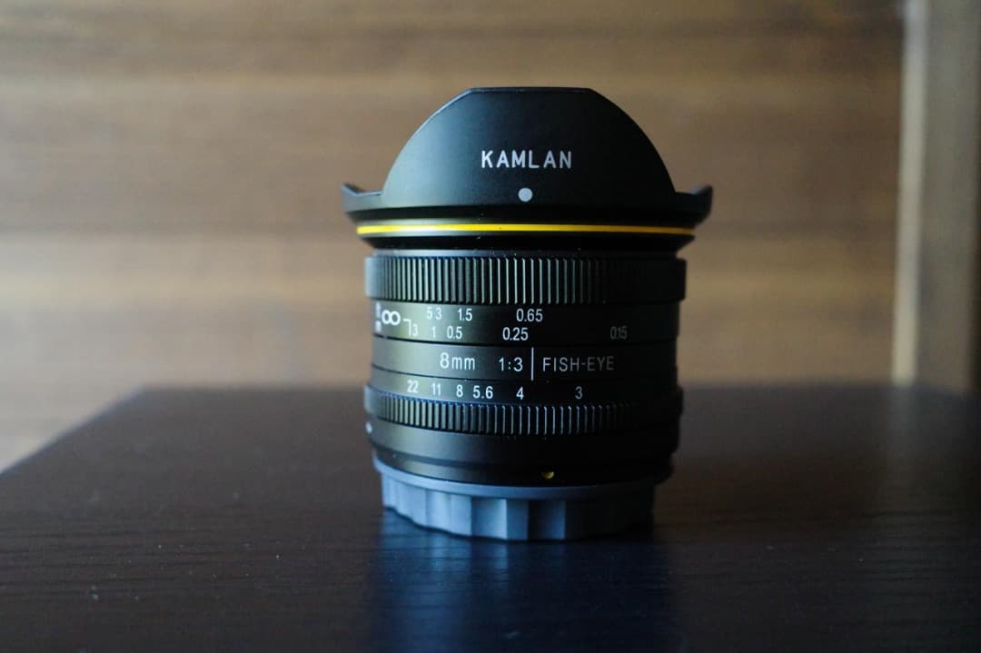 Kamlan 8mm F3.0 Fisheye 富士Xマウント用魚眼レンズです