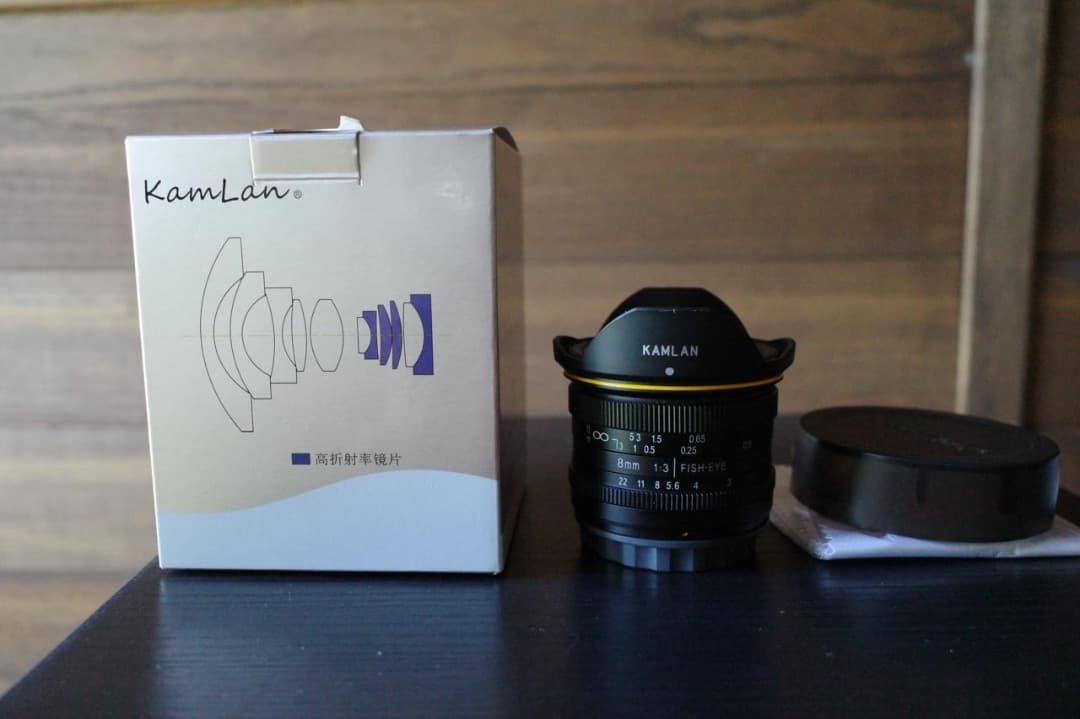 Kamlan 8mm F3.0 Fisheye 富士Xマウント用魚眼レンズです