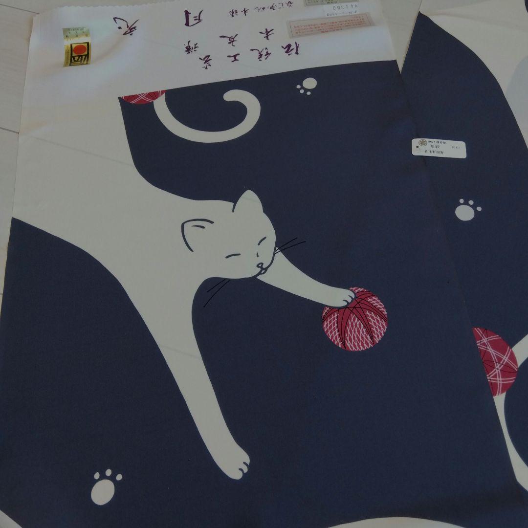 ビービー様へ　長襦袢地　反物　月兎　新品　正絹　猫　本友禅