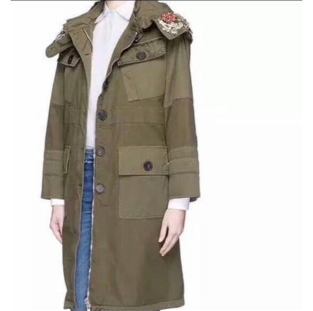 Alexander McQueen モッズコート　ビジュ付き襟