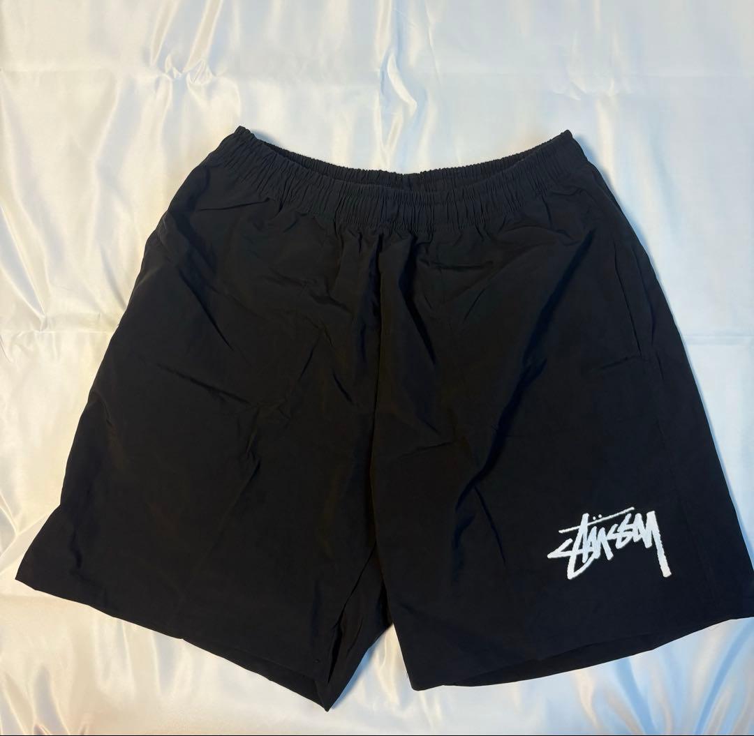 最終価格！STUSSY ステューシー ブラック ショート　ハーフパンツ Lサイズ
