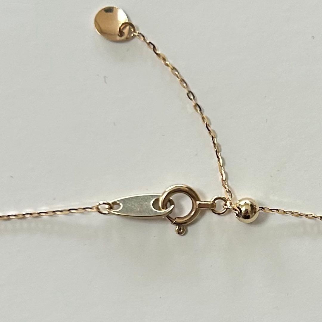 極美品　ete 現行品　K10YG ミラーカットチェーンネックレス　ゴールド